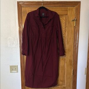 GAP Burgundy Maternity Dress